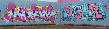 Graffiti Wall in Hamburg - Photo by moschek - simple, digger, ois (2014)