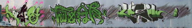 Graffiti Wall in Hamburg - Photo by moschek - pomis, goar, wisl (2014)