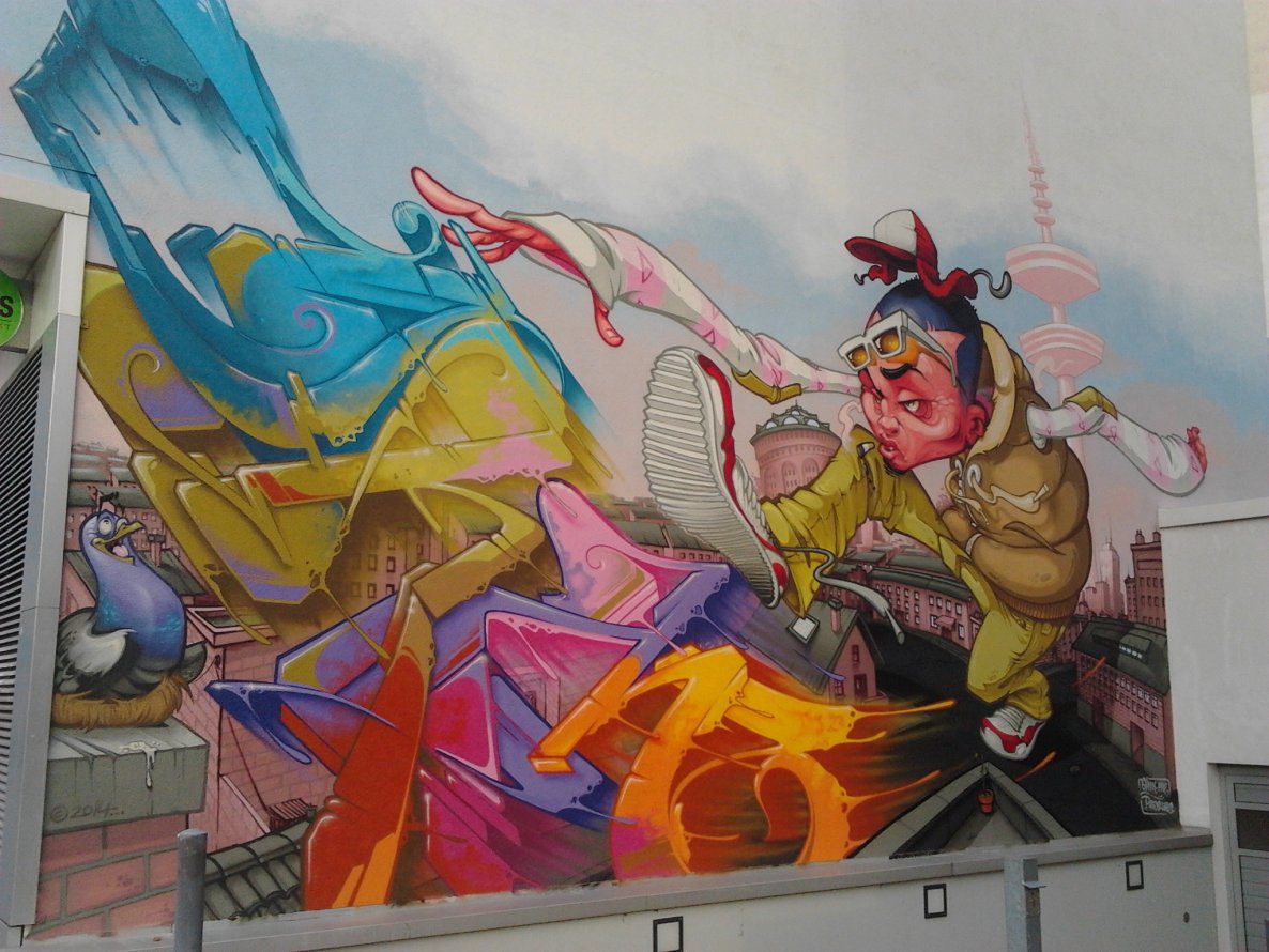 Graffiti Wall in Hamburg - Photo by moschek (2014)