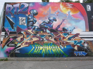 Graffiti Wall in Hamburg - Photo by moschek - drik (2014)
