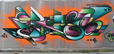 Graffiti Wall in Hamburg - Photo by moschek