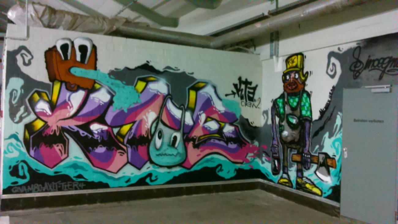 Graffiti Wall in Hamburg - Photo by moschek - kte, Crew  (2014)