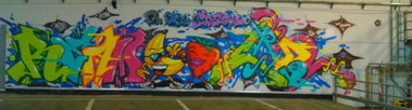 Graffiti Wall in Hamburg - Photo by moschek - ream, erol, afc (2014)