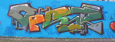 Graffiti Wall in Hamburg - Photo by moschek - obsor, wl, gve (2014)