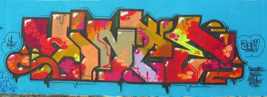 Graffiti Wall in Hamburg - Photo by moschek - hinte, wl, rdk (2014)