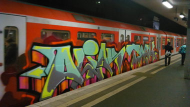 Graffiti Train - Photo by moschek - alias, teck9