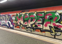 Graffiti Train - Photo by moschek - Tiak, hiper, fk (2016)
