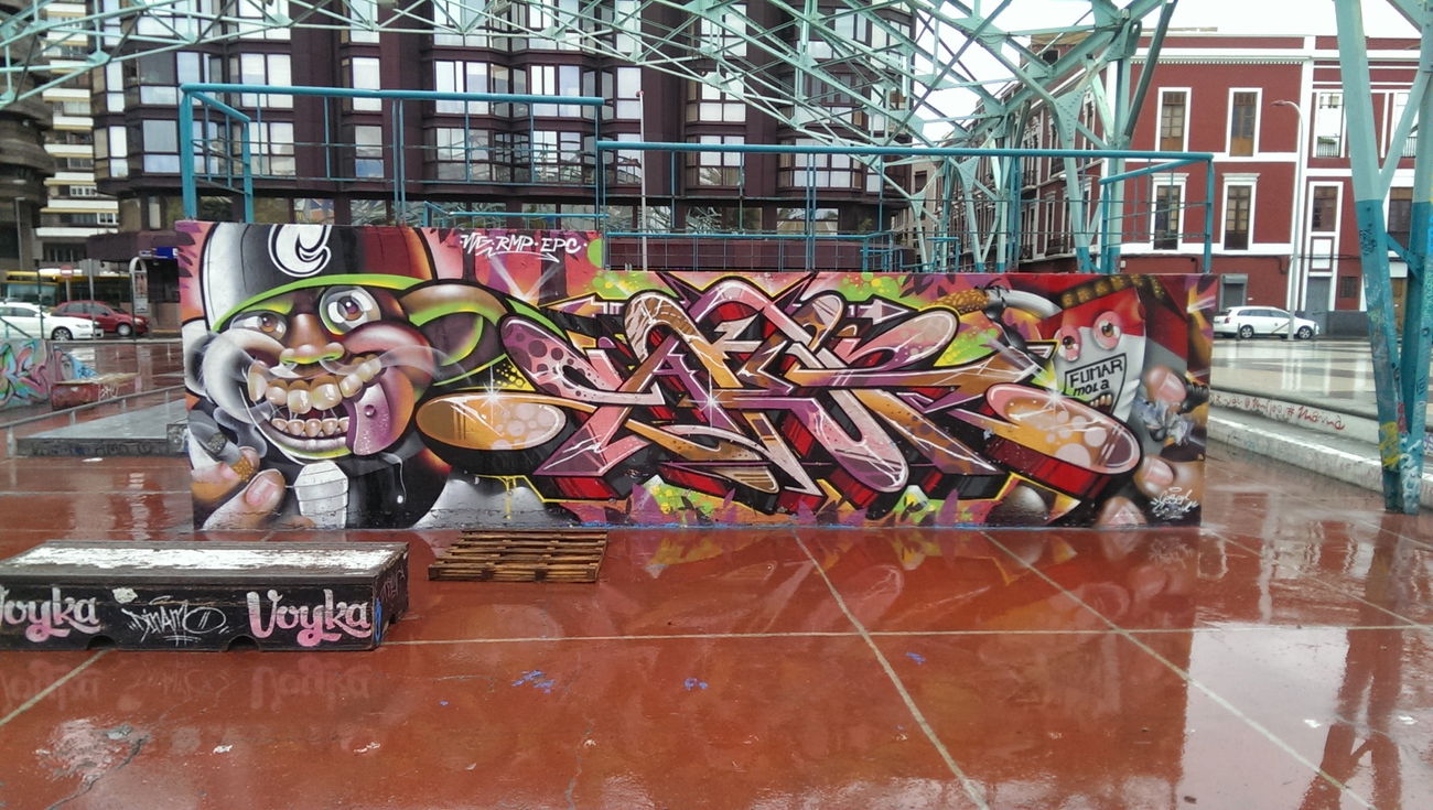 Graffiti Wall in Las palmas - Photo by moschek - Ceser (2016)