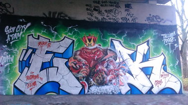 Graffiti Wall in Amsterdam - Photo by moschek (2014)