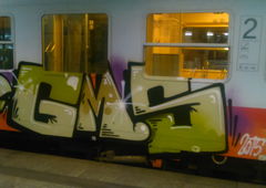 Graffiti Train in Wohnort - Photo by moschek - Gms (2015)