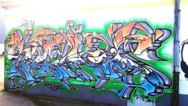 Graffiti Wall in Hamburg  - Photo by moschek - Reks (2015)