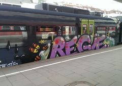 Graffiti Train in Nordbahn - Photo by moschek - Regie (2017)