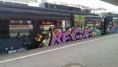 Graffiti Train in Nordbahn - Photo by moschek - Regie (2017)