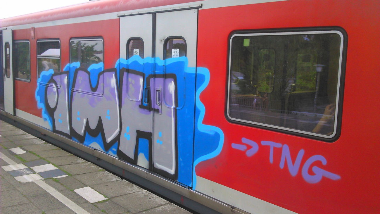 Graffiti Train in Wohnort - Photo by moschek - Imh (2015)