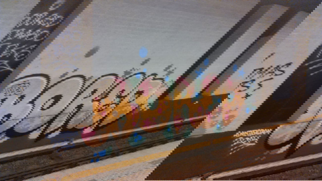 Graffiti Bombing in Amsterdam - Photo by moschek - bored (2014)