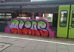 Graffiti Train in Nordbahn - Photo by moschek - Alias (2017)