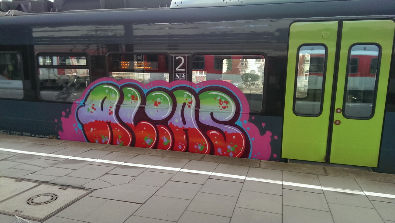Graffiti Train in Nordbahn - Photo by moschek - Alias (2017)