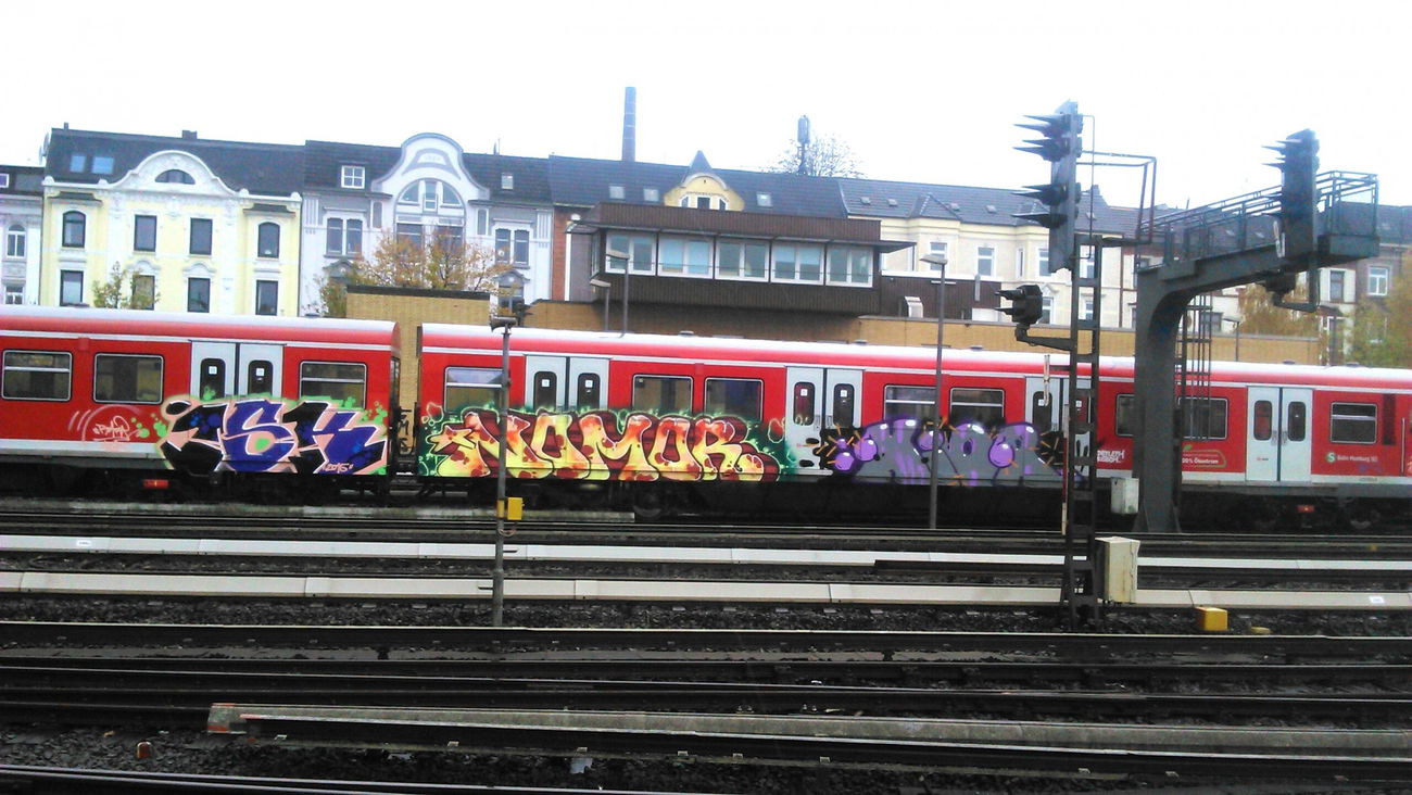 Graffiti Train in Wohnort - Photo by moschek (2015)