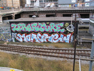 Graffiti Wall in Kopenhagen  - Photo by moschek - zero, future, moa