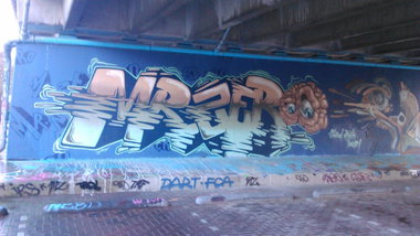 Graffiti Wall in Amsterdam - Photo by moschek