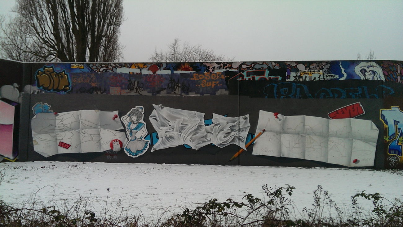 Graffiti Wall in Hamburg - Photo by moschek