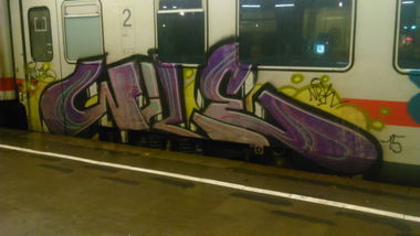 Graffiti Train in Wohnort - Photo by moschek