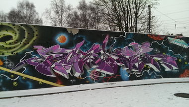 Graffiti Wall in Hamburg - Photo by moschek