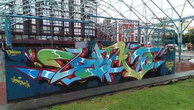 Graffiti Wall in Las palmas - Photo by moschek - Dinamo (2016)