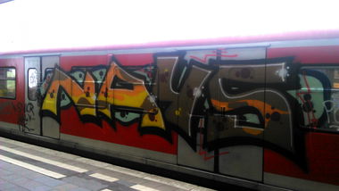 Graffiti Train in Wohnort - Photo by moschek - Nays (2015)