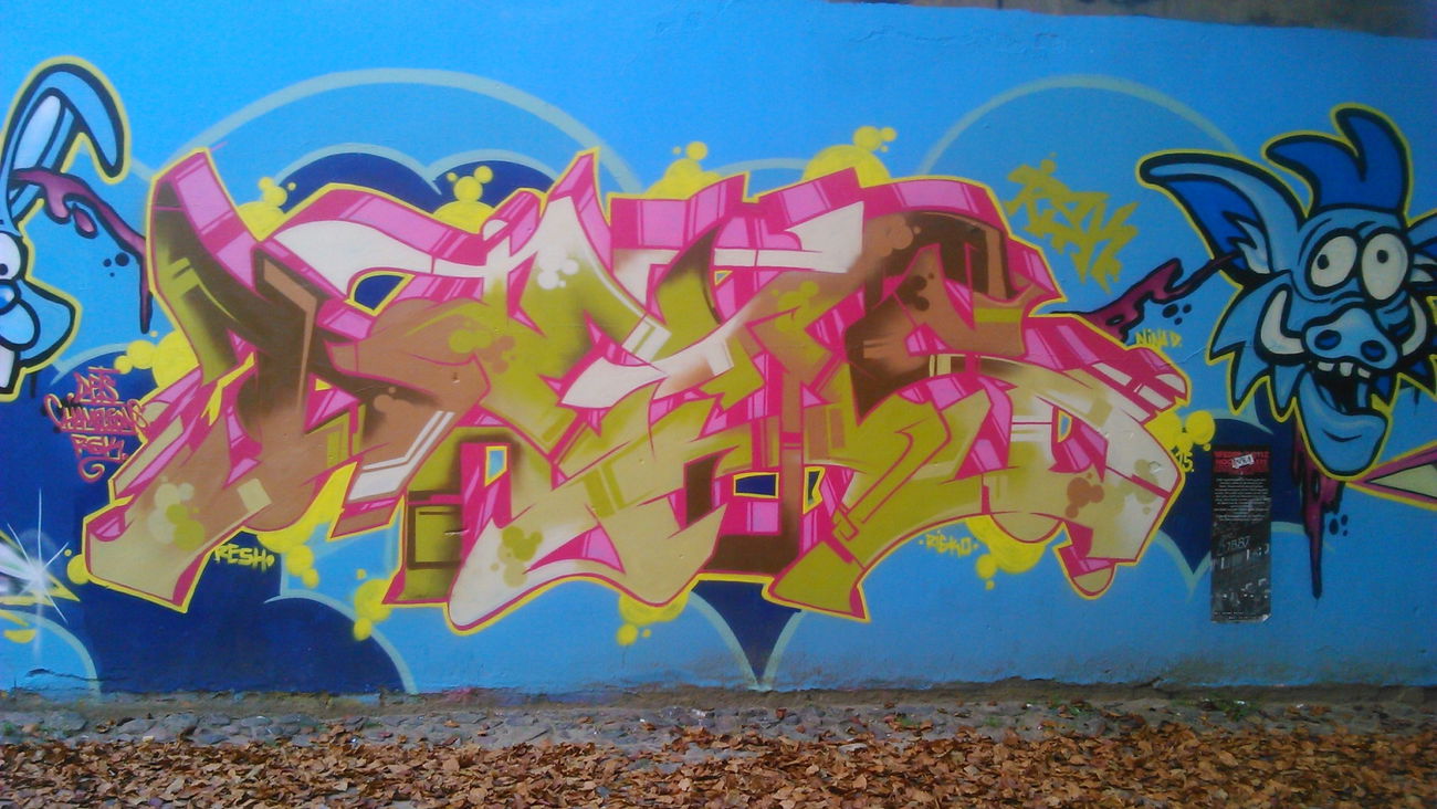 Graffiti Wall in Hamburg  - Photo by moschek - dets (2015)