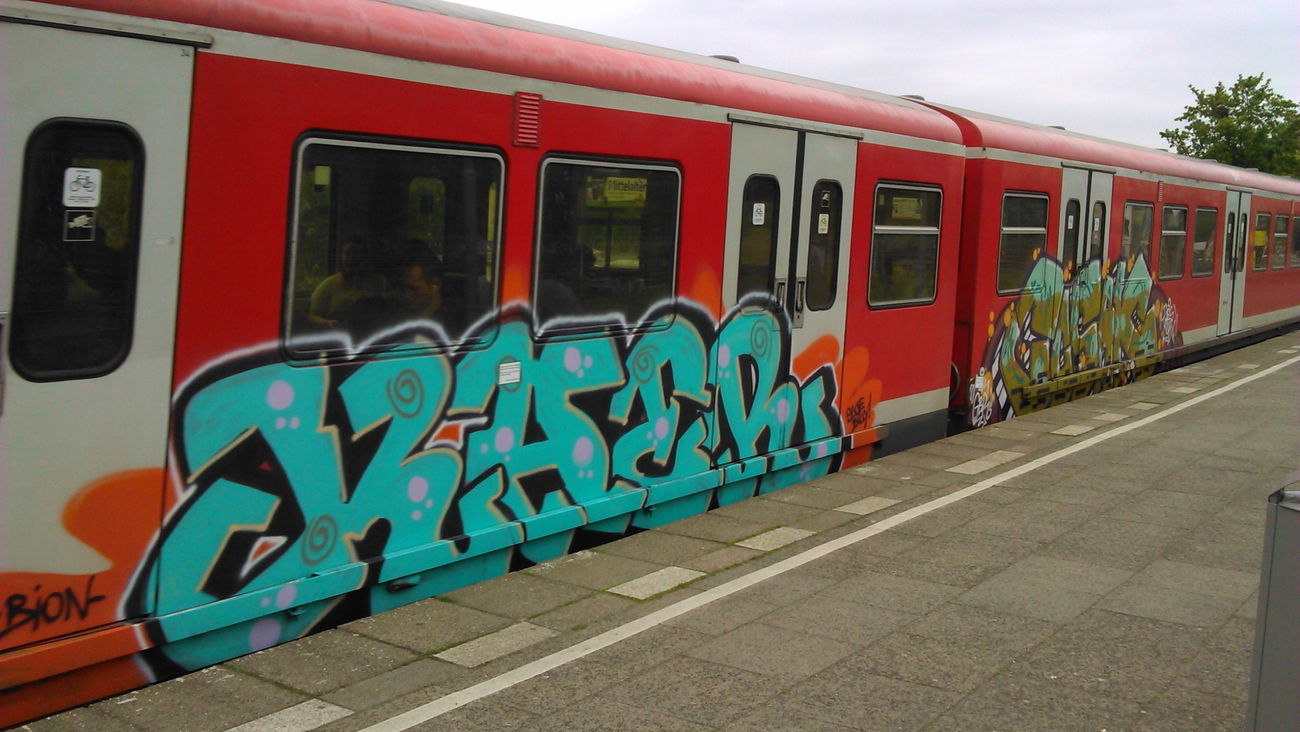 Graffiti Train in Wohnort - Photo by moschek - Kaer (2015)