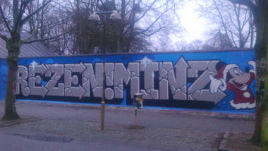 Graffiti Wall in Malmö  - Photo by moschek - Rezen, minz, Bates (2015)
