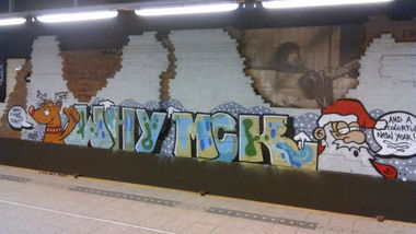 Graffiti Bombing in Amsterdam - Photo by moschek - why, mck