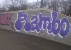 Graffiti Bombing in Hamburg  - Photo by moschek - Kurt, rambo (2016)