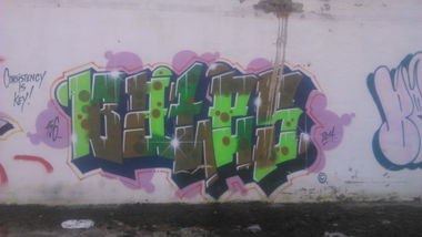 Graffiti Wall in Wohnort - Photo by moschek