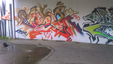 Graffiti Wall in Hamburg  - Photo by moschek - eiser (2015)