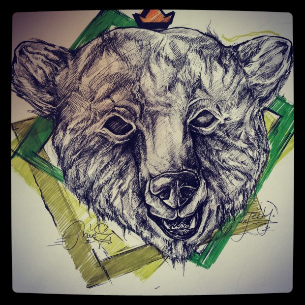 Graffiti Sketch - Photo by movestedy - tedy, moves, bear (2013)