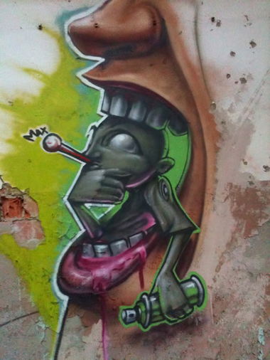 Graffiti Wall in Zielona Góra - Photo by mrmax - mrmax., oc., character (2013)