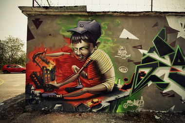 Graffiti Wall - Photo by mrmax - Prison, Jam (2014)