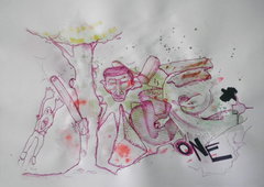 Graffiti Sketch in Nowhere - Photo by mucdat - nice, one, battle (2016)