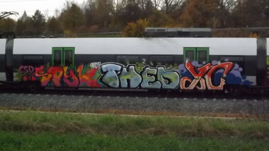 Graffiti Train - Photo by mumpitz - Nachos, Theo