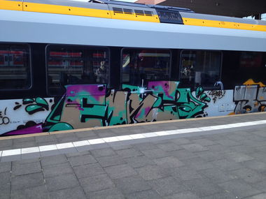 Graffiti Train - Photo by mutespottah (2013)