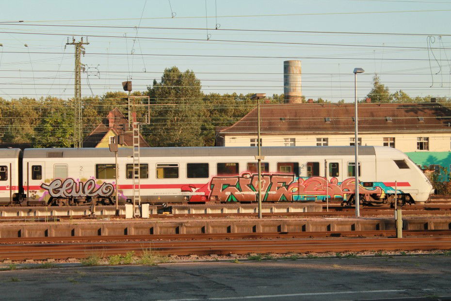 Graffiti Train in Karlsruhe - Photo by myGuns - (Cive), (ibis) (2013)