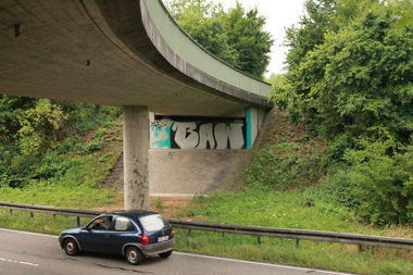 Graffiti Bombing - Photo by myGuns - (baw), (dunk) (2006)