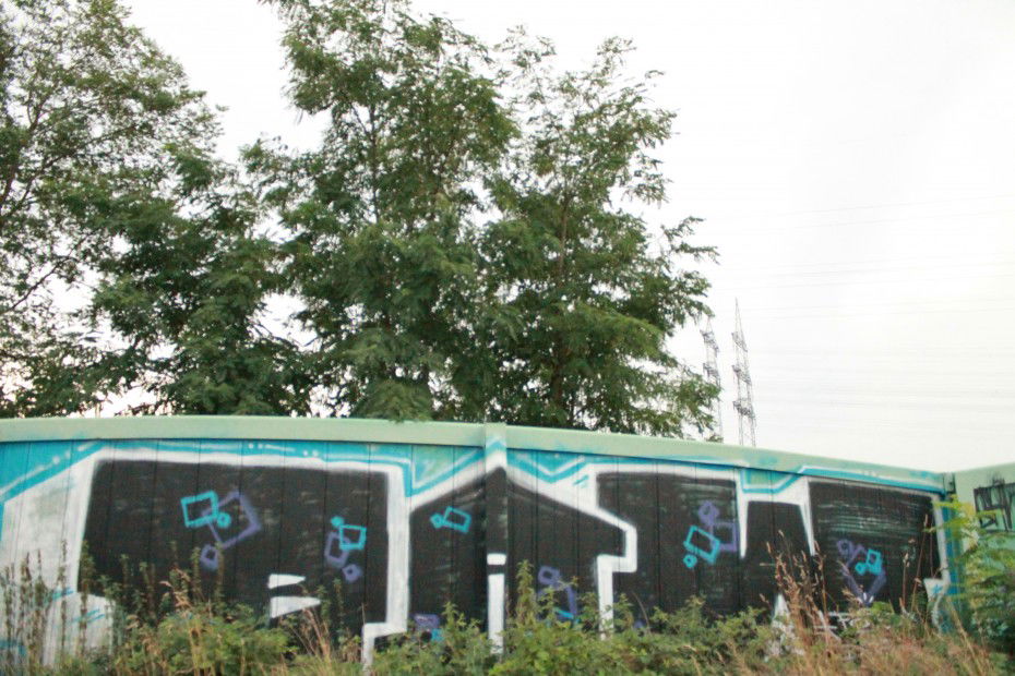 Graffiti Bombing - Photo by myGuns - (baw) (2006)