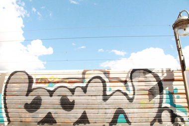 Graffiti Bombing - Photo by myGuns - baw (2011)