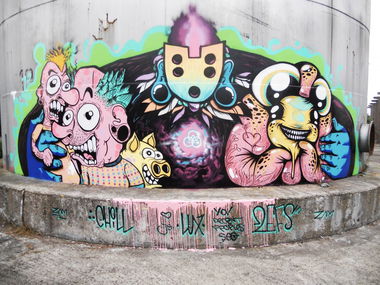 Graffiti Wall in Timi?oara - Photo by mycutecreatures - collaboration, chill, lux (2014)