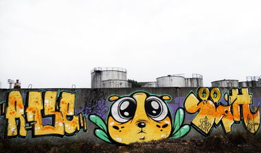 Graffiti Wall in Timi?oara - Photo by mycutecreatures - rase, creaturi, dragute (2014)