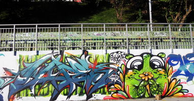 Graffiti Wall in Kraljevo - Photo by mycutecreatures - Wuper, MyCuteCreature, Kraljevo (2014)