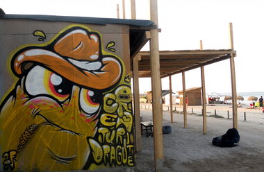 Graffiti Wall in Vama Veche - Photo by mycutecreatures - vama, veche, romania (2013)